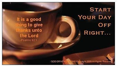 God Driven Designs Inspirational Coffee Give Thanks Image
