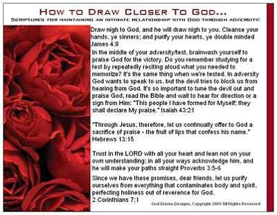 How to Draw Closer to God Prayer Card