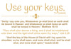Use Your Keys Black Isaiah 22:2 Matthew 18:18 Job 2:28 T-Shirt
