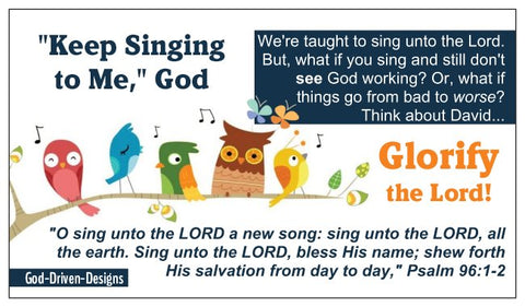 Keep Singing to God  David Sang in Battle Worship Card