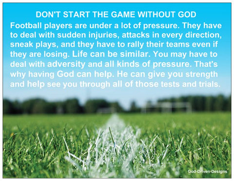 Don't Start the Game Without God Football Prayer Card