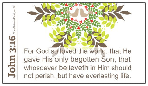 John 3:16 Limited Edition Christmas Wallet Size Seed Card - Taupe