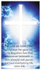 John 3:16, The Lord's Prayer, and Salvation Seed Card - Cross with Blue