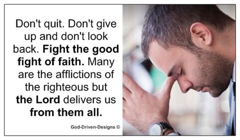Don't Give Up Men's Church Outreach Ministry Card