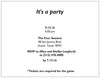 Save the Date Party Custom Horizontal Flat 5.5" x 4" Invitations (Sample Shown)