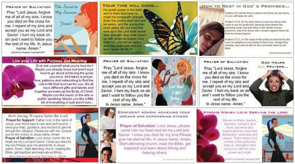 Assorted Prayer of Salvation Seed Cards - Women's Theme