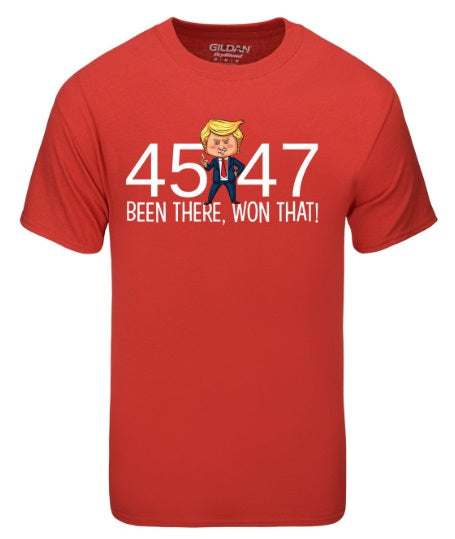 Been There Won That 45-47 Trump Shirt Blue