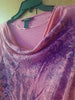 Style and Co. Hot Pink Purple Scoop Neck Sequin Bead Design Top Elastic Waist