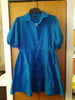 T Style House Royal Blue Dress Button Down Baby Doll