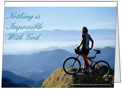 Nothing is Impossible Mountain Bike Greeting Card 5/Pack Set