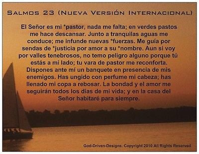 Psalm 23 Spanish Prayer Card