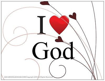 God Driven Designs Inspirational I Love God Note Card Image