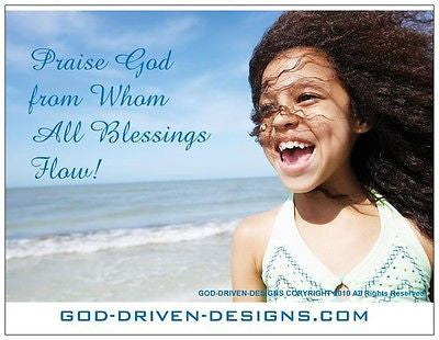 Praise God From Whom All Blessings Flow Beach Note Card 5/Pk Set