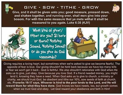 Sow What? Give, Sow, Tithe and Grow Offering Card