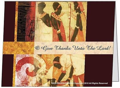 O Give Thanks Unto the Lord Greeting Card 5/Pack Set