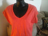 Old Navy Melon Orange Red Casual Burnout Tee Shirt