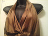 Express Sexy Silk Halter Taupe Bronze Backless Top