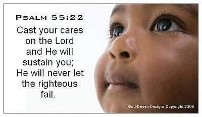 Psalm 55:22 Cast Your Cares Magnet