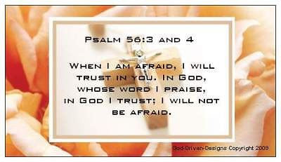Psalm 56:3-4 Overcome Fear Magnet