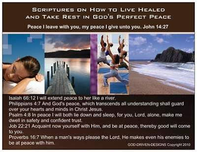 Live Healed & Take Rest Inspirational Prayer Card