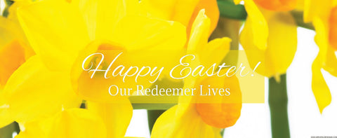 Custom Easter Banner for Church - Daffodil Flowers