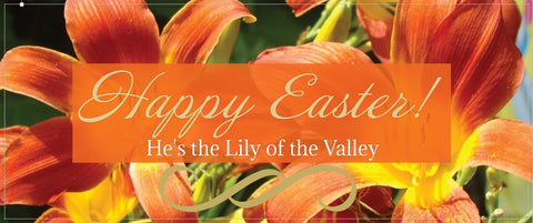Custom Easter Banner for Church - Orange Lily / Lilies
