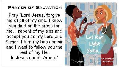 Let Your Light Shine Prayer of Salvation Seed Card