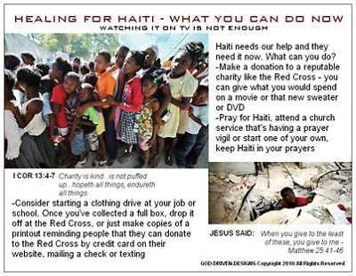Healing for Haiti Prayer Card