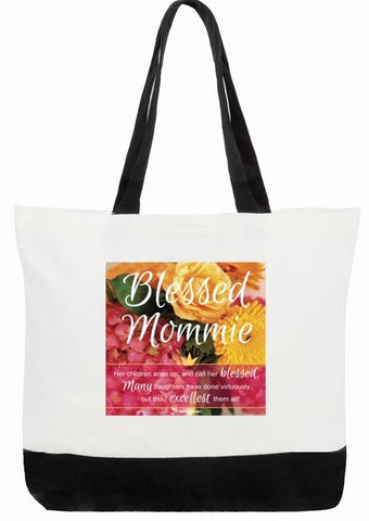 Best Mom Bag - Blessed Mommie Proverbs 31:28a-29