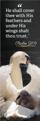 Psalm 91 Bookmark - Swan and Baby