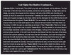 God Fights Our Battles Prayer Card Psalm 91 - Motorcycle Theme
