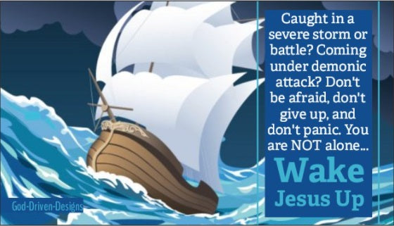 Call Jesus In the Storm Card - Overcoming Battles, Don't Panic