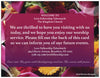 Custom Church Welcome Cards - Floral Theme