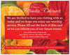 Church Welcome Event Cards - Floral Red Orange