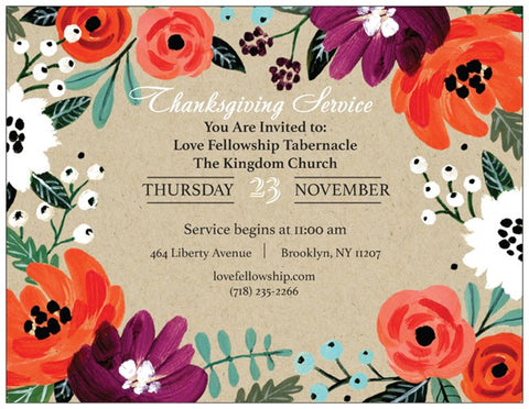 Order Thanksgiving Event Cards for Your Ministry