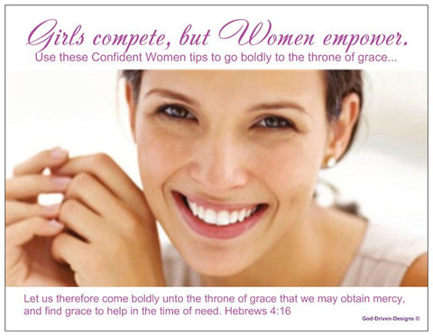 A Great Handout: The Confident Women Prayer Card with Useful Tips