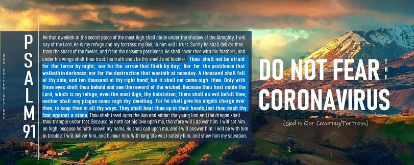 Do Not Fear Coronavirus Psalm 91 Banner - Empowering Message