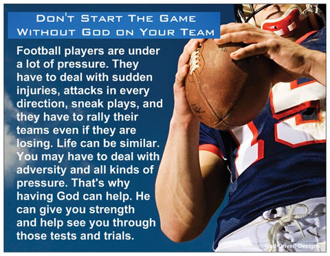 Don't Start the Game Without God Football Card