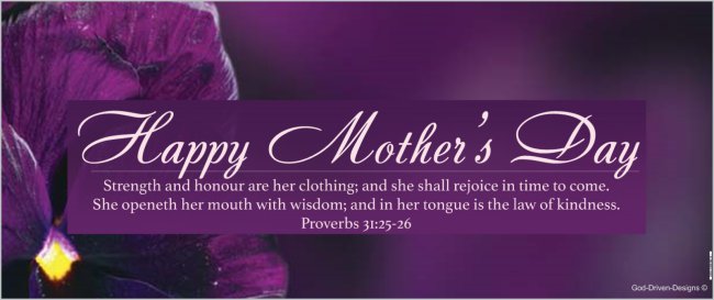 Happy Mother's Day Purple 2.5' x 6' Church or Event Banner