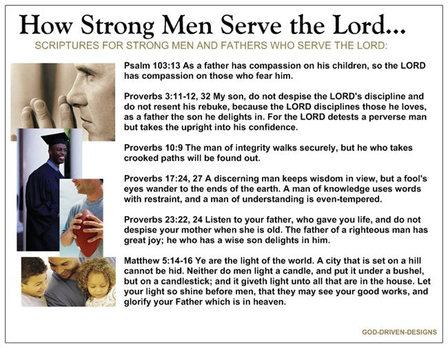 How Strong Men Serve the Lord Prayer Card