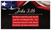 John 3:16, The Lord's Prayer, Prayer of Salvation Seed Card - American Flag