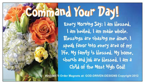 Command Your Day Affirmation Magnets 25/Pack