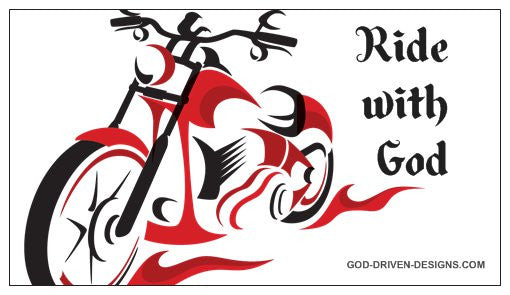 Motorcycle Biker Magnet Ride with God 25/Pack