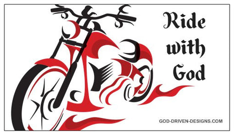 Motorcycle Biker Magnet Ride with God 25/Pack