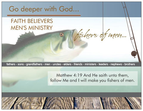 Event Cards: Church Prayer Card Men's Event: Fishers of Men