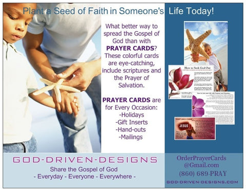Assorted Prayer of Salvation Seed Cards - Themes Sampler Pack