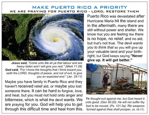 Make Puerto Rico a Priority Prayer for Puerto Rico Card