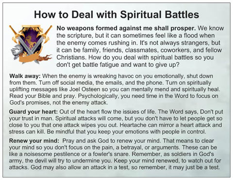 How to Deal With Spiritual Battles Card