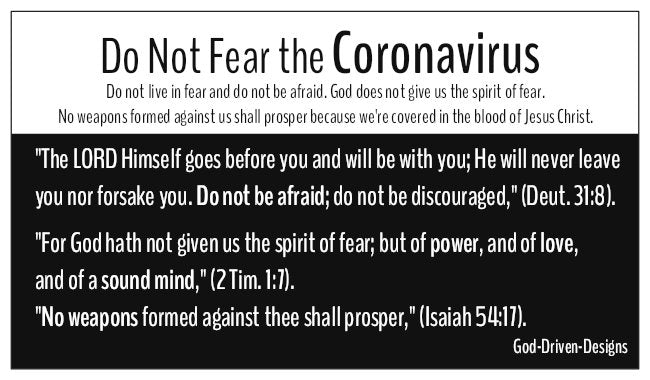 Do Not Fear Coronavirus Seed Card - Black