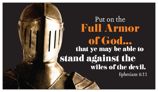Armor of God Seed Card - Warrior Knight Ephesians 6:11-17, Philippians 2:10-11